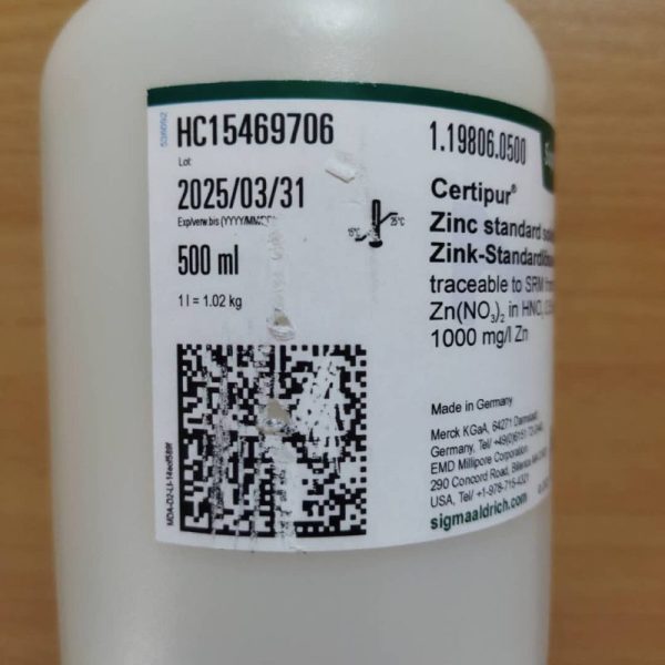 محلول استاندارد zinc standard solution merck 119806