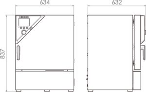 ابعاد BINDER KB53 INCUBATOR