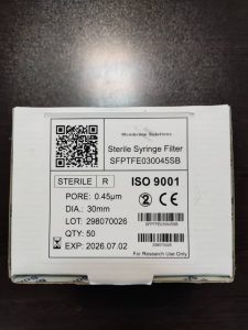 فیلتر سر سرنگی FPTFE030045SB