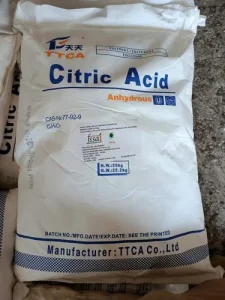 سیتریک اسید خشک TTCA مناسب صنایع غذایی