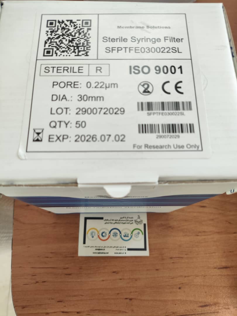 فیلتر سر سرنگی استریل SFPTFE030022SL فیلتر سر سرنگی استریل SFPTFE030022SL
