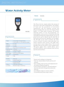 کاتالوگ WA-60A Water actvity Meter